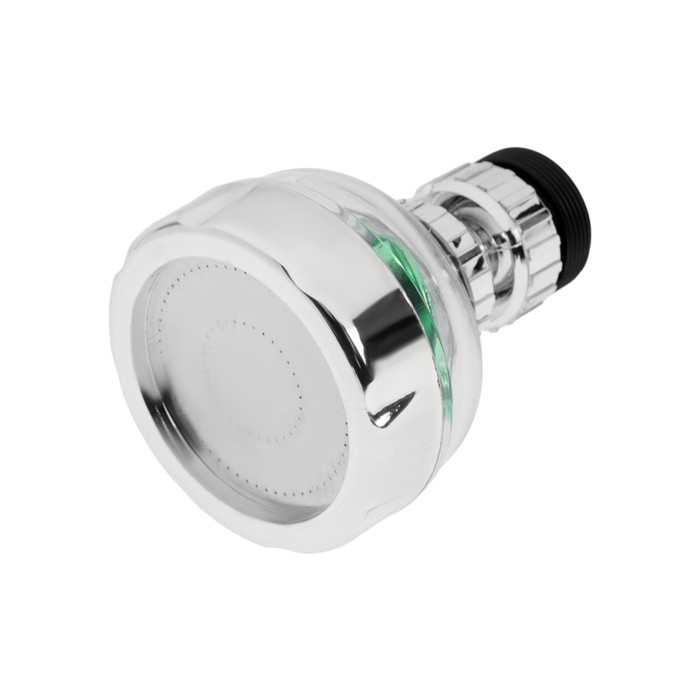 Аэратор ZEIN Z3632-2 поворотный на шарнире с зеленым вентилятором хромпрозрачный 139₽
