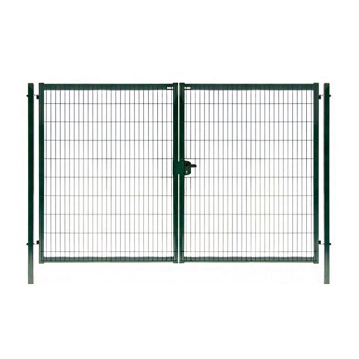Ворота распашные 1,53х4,0м RAL 6005 (зеленый) 4,0мм,