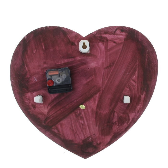 Часы настенные интерьерные "Тюльпаны в сердце", коричневые