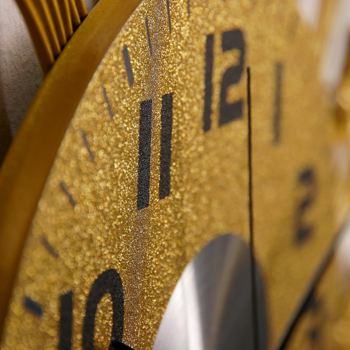 Часы настенные интерьерные "Серия Ажур. Цветы на лучиках солнца", d=60 см