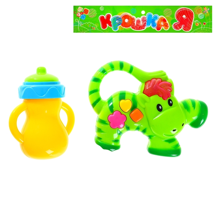 Погремушка музыкальная «Зебра» с бутылочкой