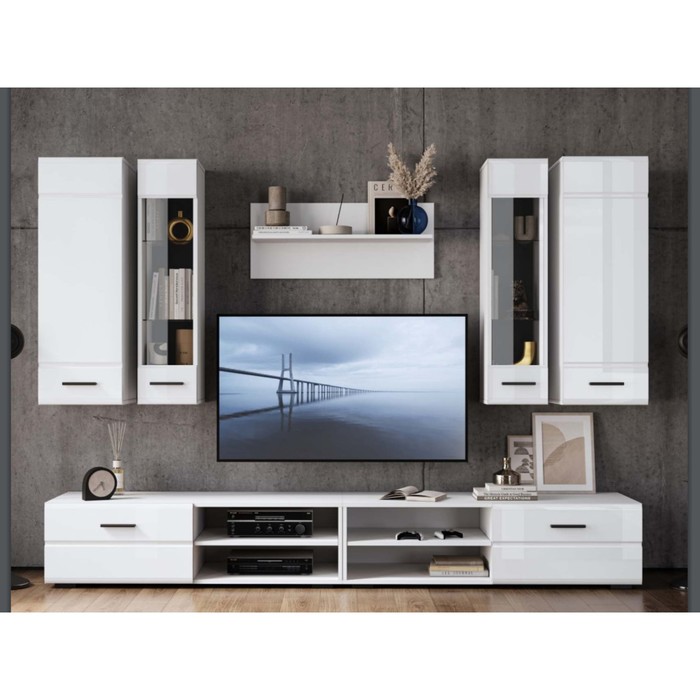 Гостиная Кай 24004551900 мм цвет белый белый глянец 37413₽