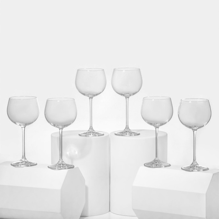 Набор стеклянных бокалов для вина «Пион», 190 мл, 6 шт набор бокалов для вина клавдия 6 шт 190 мл стекло
