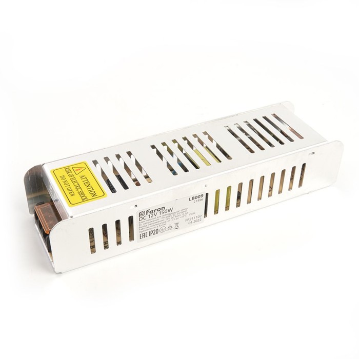 Трансформатор электронный для светодиодной ленты 12 Вт, Feron, LB009, 12.5A, 150 Вт трансформатор электронный для светодиодной ленты 12 вт feron lb009 40a 500 вт