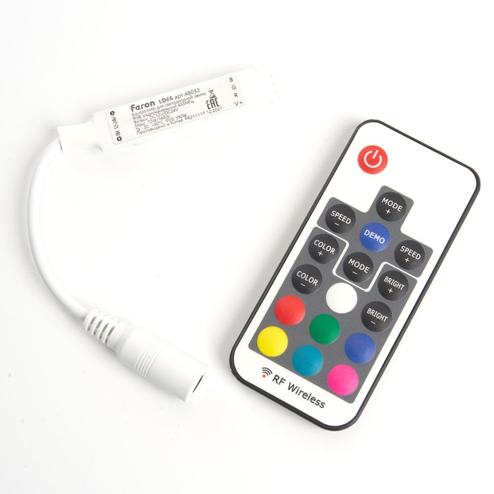 

Контроллёр RGB mini для светодиодной ленты с П/У, 12-24V, LD66