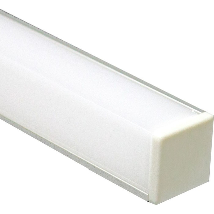 Профиль накладной для светодиодной ленты Feron, CAB281, угловой квадратный, 2 м, цвет серебро профиль для светодиодной ленты алюминиевый 2 м серебро угловой