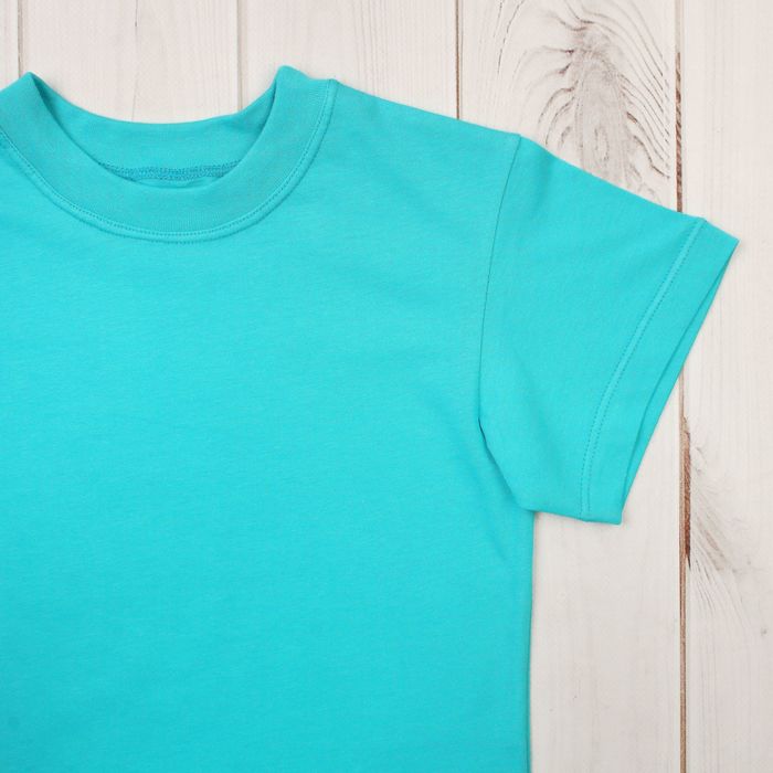 Футболка детская, рост 98 см (3 года), цвет св.бирюза Н004