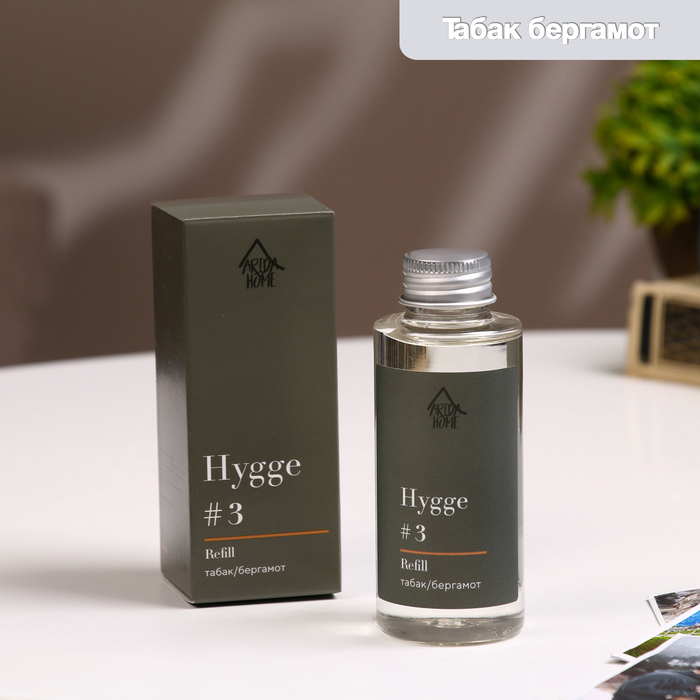 наполнитель для диффузора hygge 3 табак бергамот 100 мл Наполнитель для ароматического диффузора Хюгге #3 Табак/Бергамот 100 мл