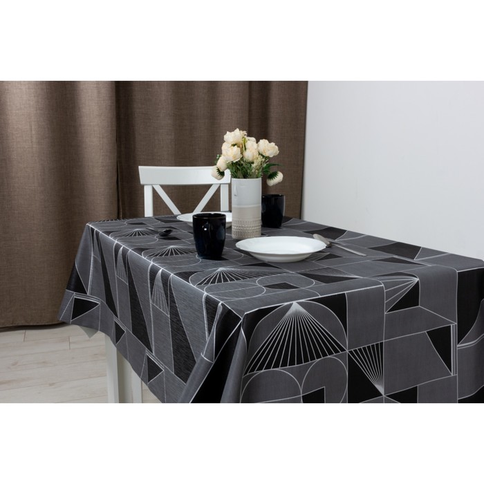 

Клеёнка «Геометрия нуар» Joy Home, 140 см, 20 м, чёрный
