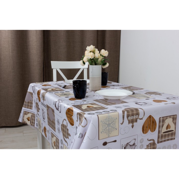 

Клеёнка «Кофе и чай» Joy Home, 140 см, 20 м, серый