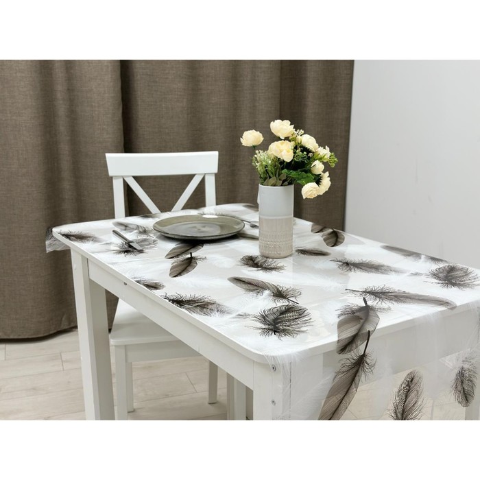 

Клеёнка прозрачная «Перья» Joy Home, 20х0,8 м, толщина 0,6 мм