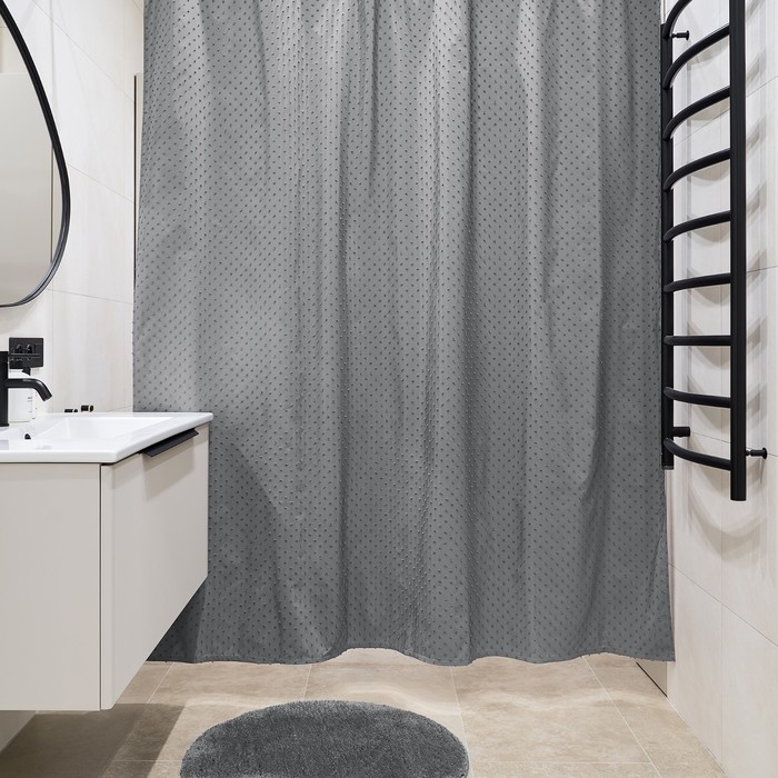 Штора для ванной комнаты Magma. Moroshka, 180х200 см, цвет серый