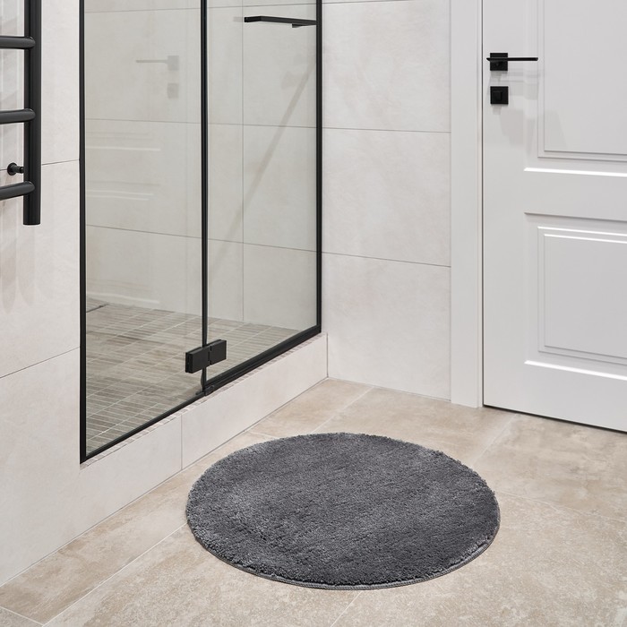 Мягкий коврик Magma. Moroshka, для ванной комнаты 70х70 см, цвет серый коврик для ванной moroshka bantu 50x76 см цвет разноцветный