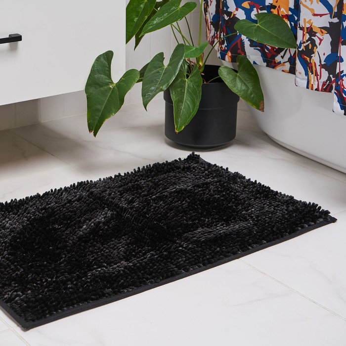 Мягкий коврик Expressia. Moroshka для ванной комнаты 50х80 см, цвет чёрный коврик для ванной moroshka bantu 50x76 см цвет разноцветный