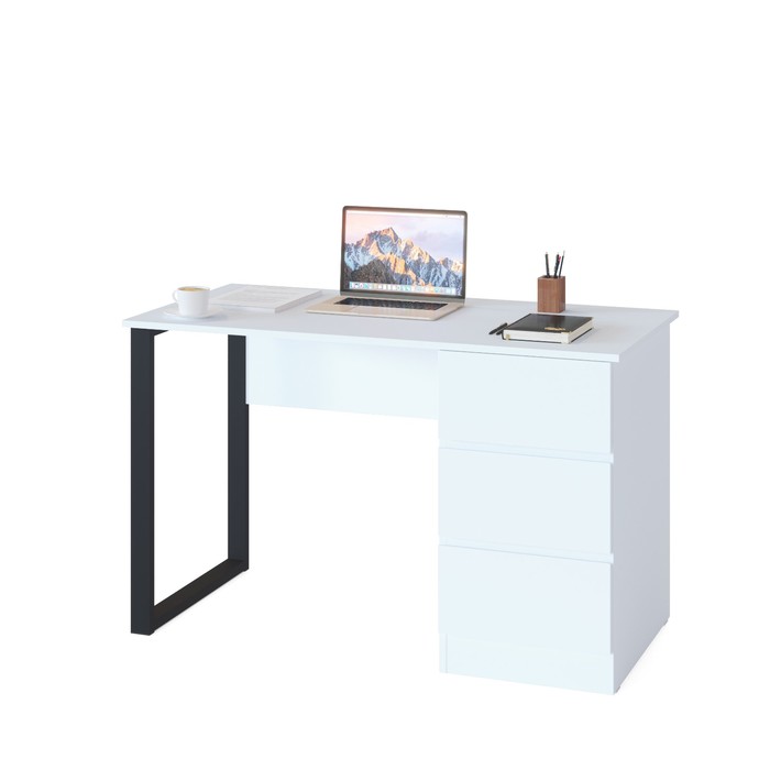 Стол письменный «СПм-205», 1200×600×740 мм, цвет белый стол письменный спм 15 1200× 600× 740 мм цвет дуб делано