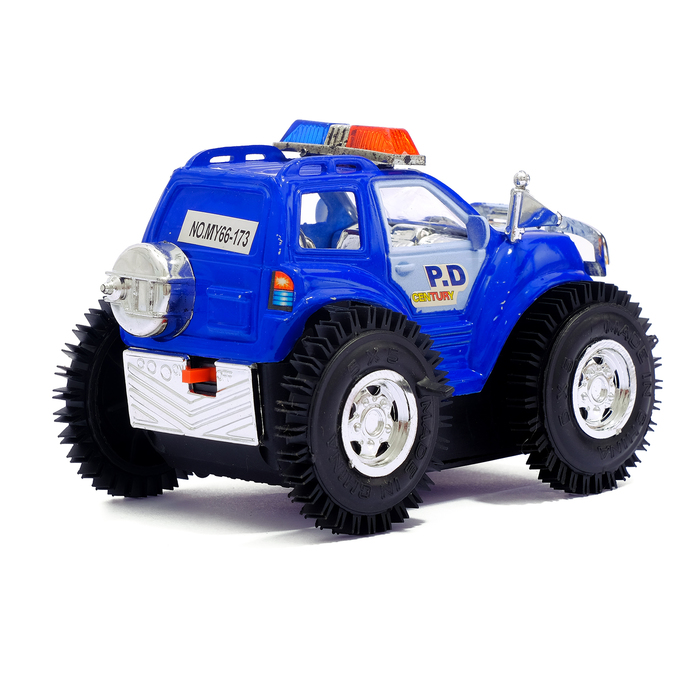 Джип-перевёртыш "Полиция", работает от батареек, световые эффекты, цвета МИКС