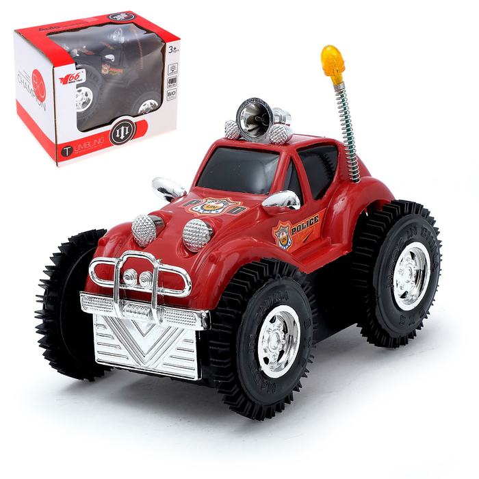 Машина-перевёртыш "Джип", работает от батареек, световые эффекты, цвета МИКС