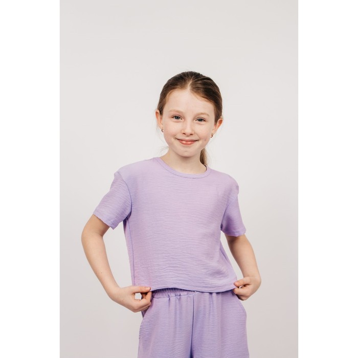 

Блузка для девочки, рост 134 см, цвет сиреневый