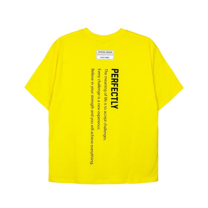 Футболка для девочки, рост 140 см, цвет жёлтый костюм для девочки футболка брюки цвет жёлтый рост 140 см
