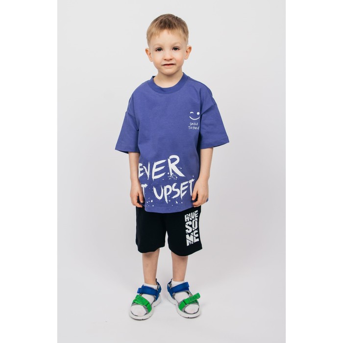 Футболка для мальчика, рост 104 см, цвет синий футболка для мальчика цвет голубой камаз рост 104 см