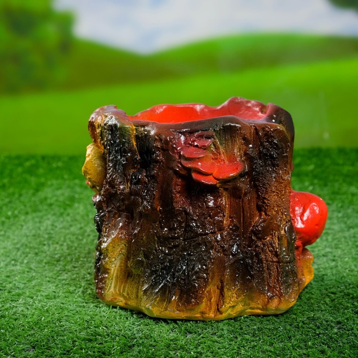 Фигурное кашпо "Пень и ёжик"