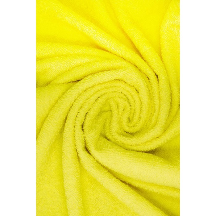 Полотенце махровое, размер 50x80, цвет жёлтый