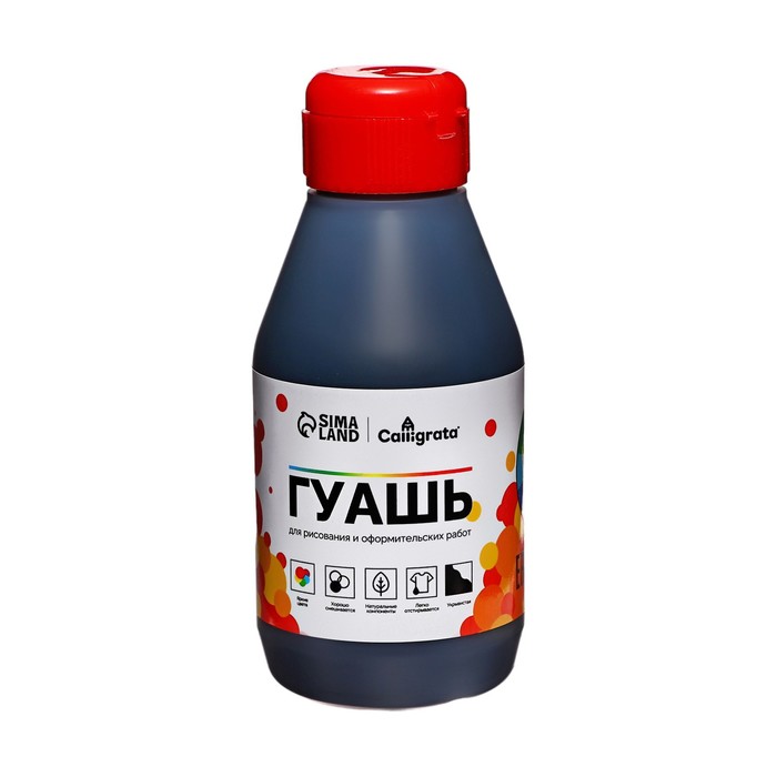 Гуашь банка 250мл Calligrata черная 153₽