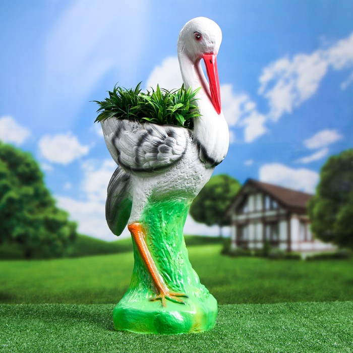 Фигурное кашпо" Цапля"