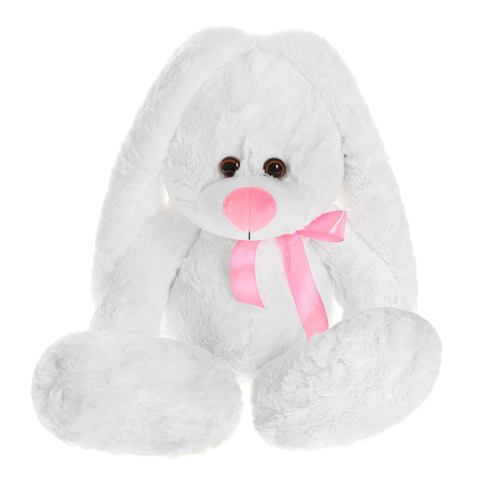 Мягкая игрушка "Заяц подарочный большой", цвет белый