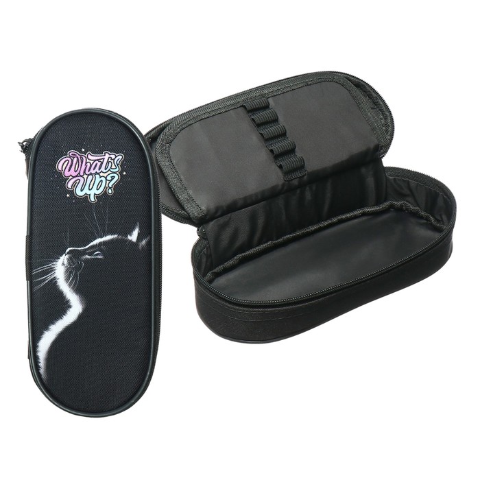 Пенал-футляр 100 х 225 х 60 мм мягкий текстильный Stavia 8735 Кошка 829₽