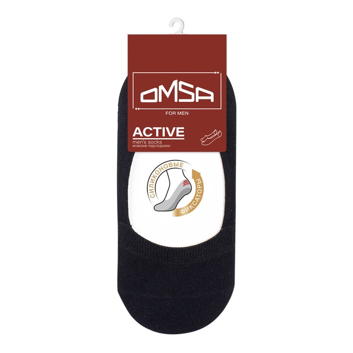 цена Носки-подследники мужские OMSA ACTIVE, размер 39-41, цвет nero