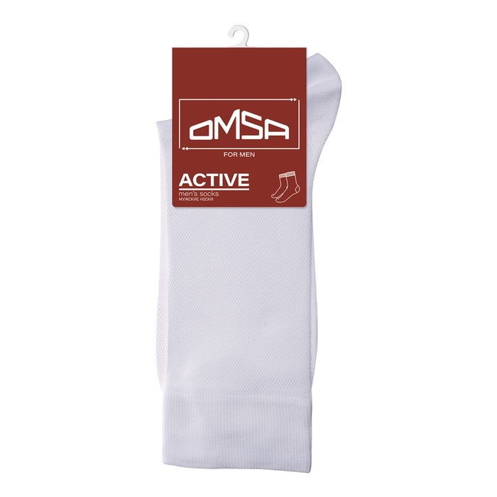 Носки мужские летние OMSA ACTIVE, размер 39-41, цвет bianco омса omsa носки мужские х б 103 omsa active bianco 39 41