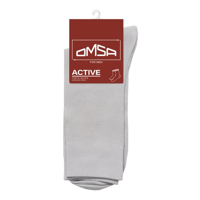 цена Носки мужские летние OMSA ACTIVE, размер 42-44, цвет grigio chiaro