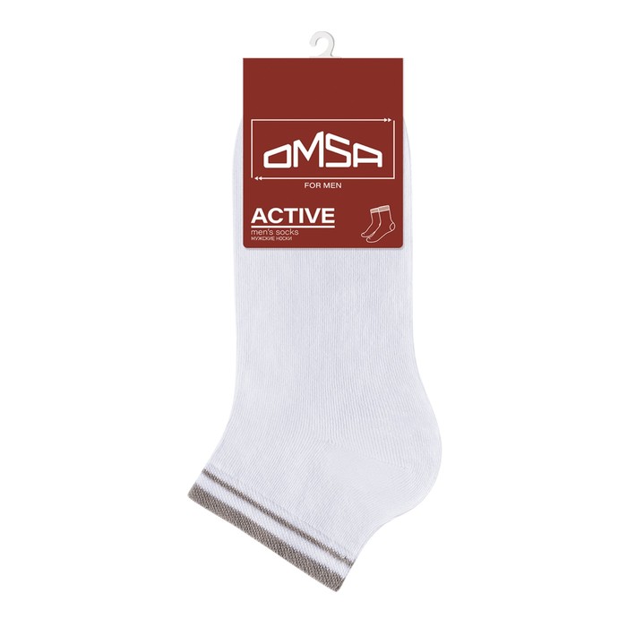 

Носки мужские укороченные OMSA ACTIVE, размер 36-38, цвет bianco