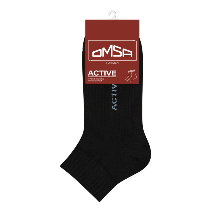 Носки мужские укороченные OMSA ACTIVE, размер 36-38, цвет nero