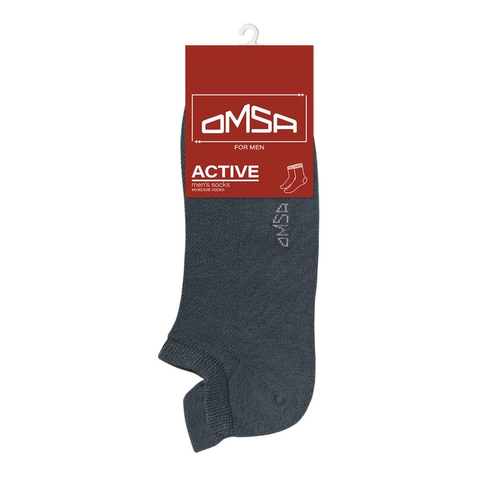 Носки мужские с фальшпяткой OMSA ACTIVE, размер 36-38, цвет grigio scuro