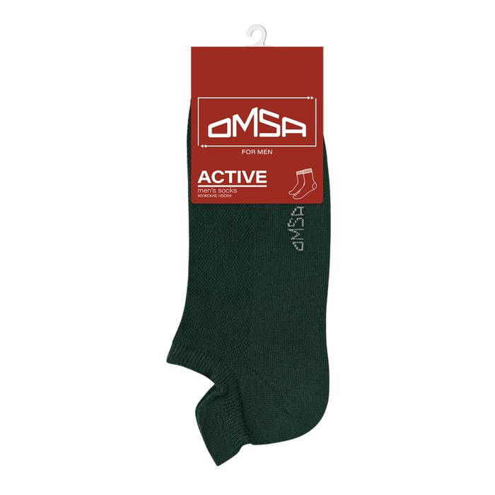 

Носки мужские с фальшпяткой OMSA ACTIVE, размер 36-38, цвет verde foresta