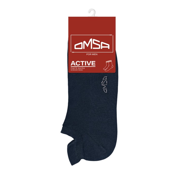 Носки мужские с фальшпяткой OMSA ACTIVE, размер 39-41, цвет blu