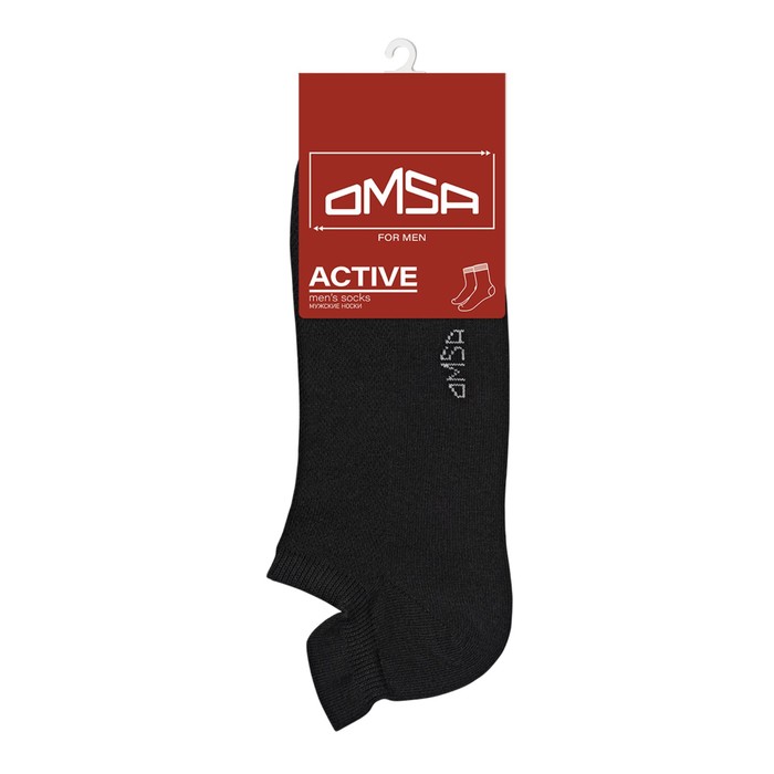 Носки мужские с фальшпяткой OMSA ACTIVE, размер 42-44, цвет nero