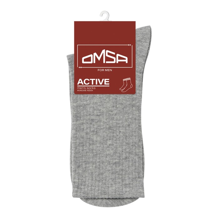 

Носки мужские с высокой резинкой OMSA ACTIVE, размер 39-41, цвет grigio melange
