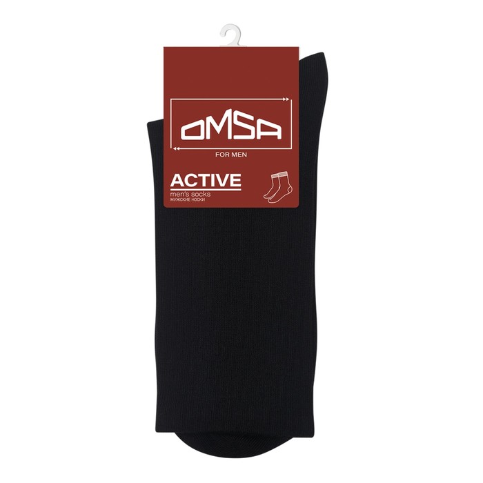 Носки мужские с высокой резинкой OMSA ACTIVE, размер 39-41, цвет nero носки мужские с высокой резинкой omsa active размер 39 41 цвет bianco