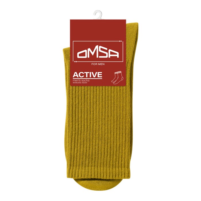 Носки мужские с высокой резинкой OMSA ACTIVE, размер 39-41, цвет oliva носки omsa с высокой резинкой черные 39 41 мл