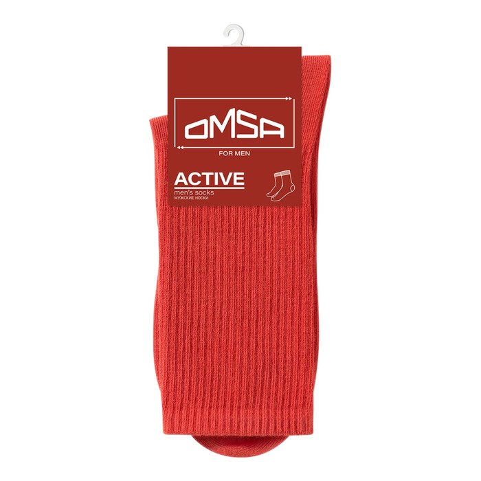 Носки мужские с высокой резинкой OMSA ACTIVE, размер 39-41, цвет orange носки мужские с высокой резинкой omsa active размер 39 41 цвет bianco