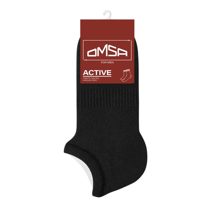 

Носки мужские укороченные OMSA ACTIVE, размер 36-38, цвет nero