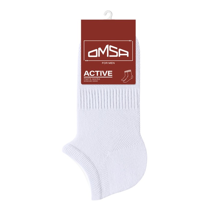 Носки мужские укороченные OMSA ACTIVE, размер 45-47, цвет bianco