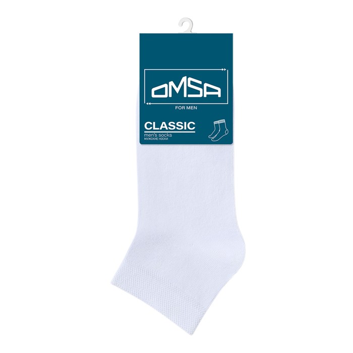 Носки мужские укороченные OMSA CLASSIC, размер 39-41, цвет bianco носки мужские omsa 204 classic цвет синий размер 39 41
