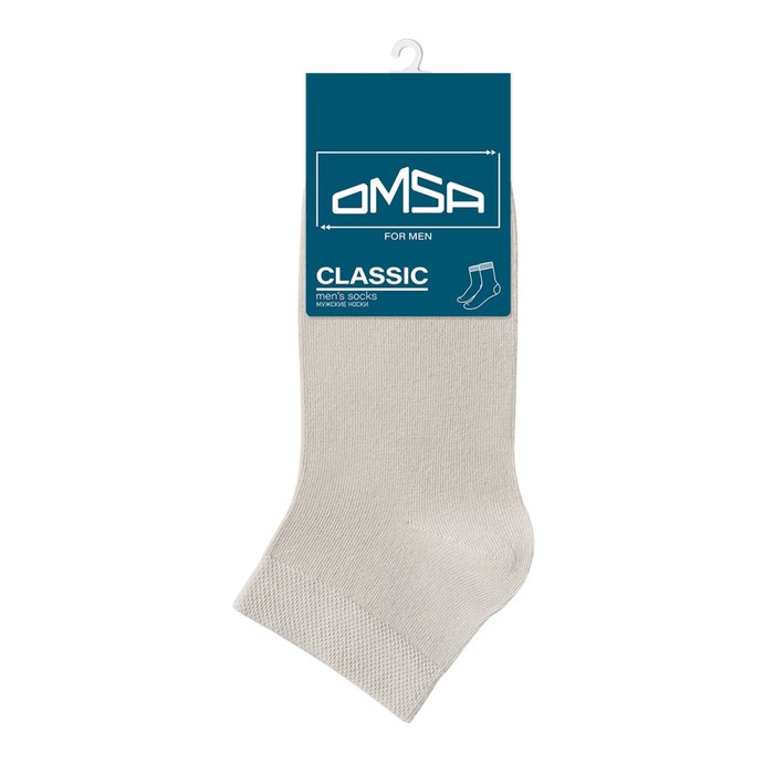 Носки мужские укороченные OMSA CLASSIC, размер 39-41, цвет grigio chiaro