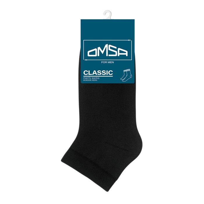 Носки мужские укороченные OMSA CLASSIC, размер 39-41, цвет nero носки мужские omsa 204 classic цвет синий размер 39 41