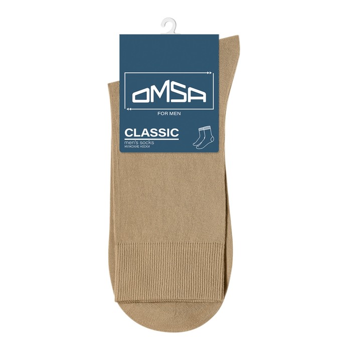 Носки мужские OMSA CLASSIC, размер 39-41, цвет beige носки мужские omsa 204 classic цвет синий размер 39 41
