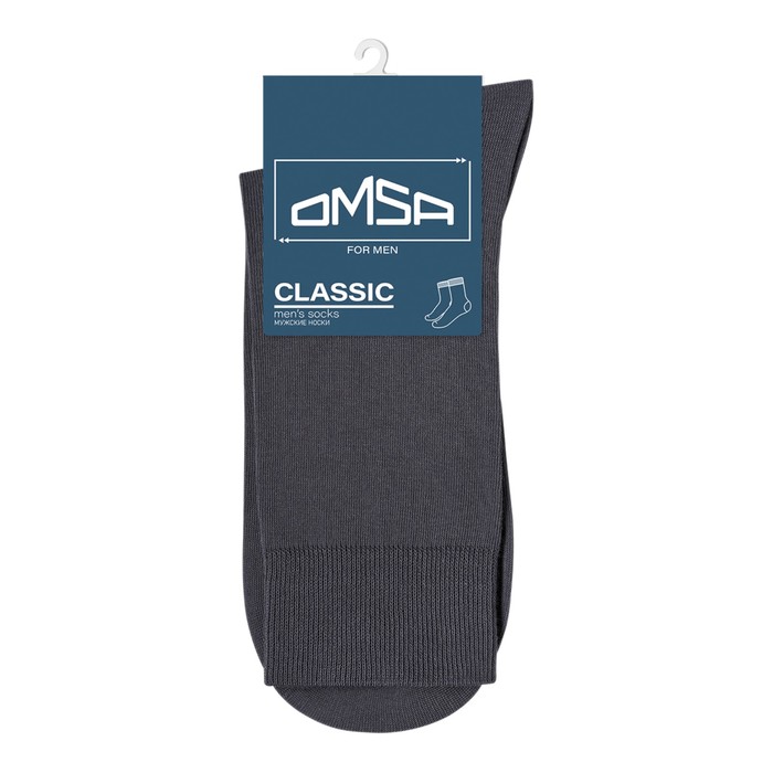 Носки мужские OMSA CLASSIC, размер 39-41, цвет grigio scuro носки omsa classic 202 носки мужские средняя длина grigio scuro